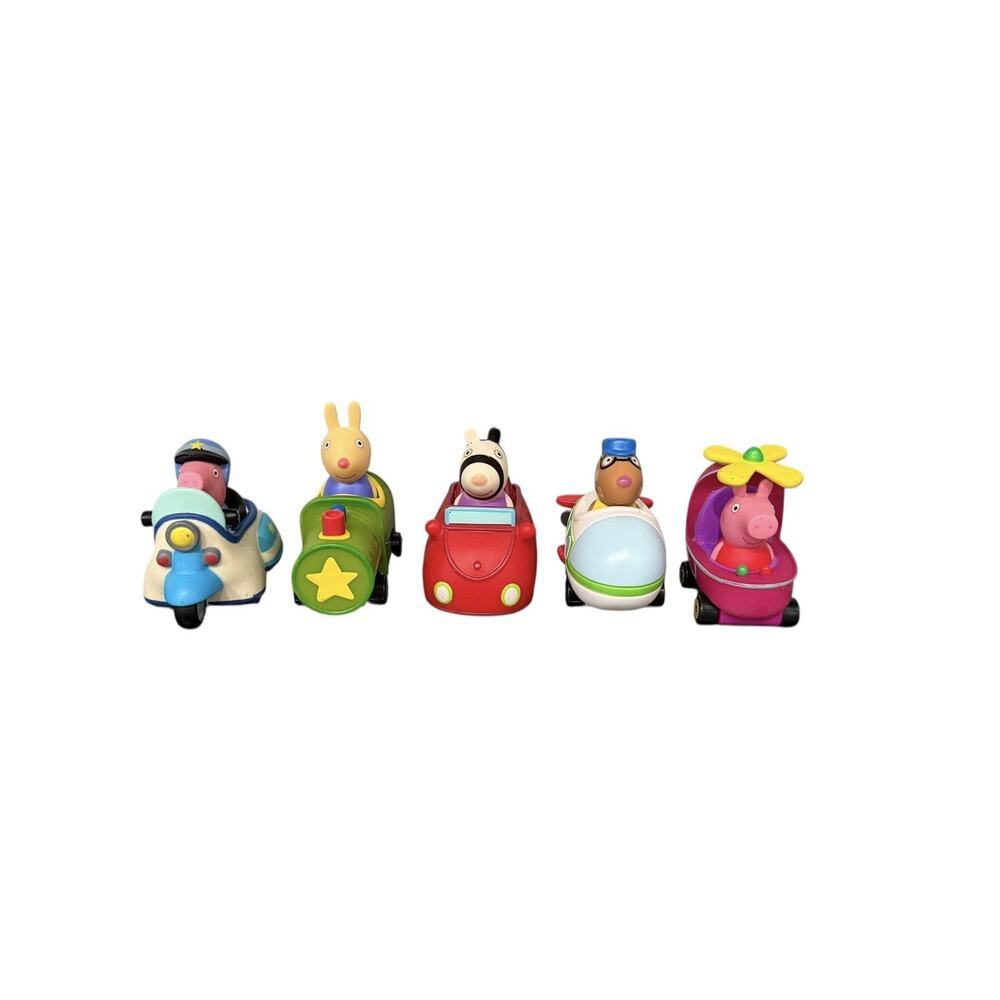 Peppa Pig Mini Buggy Lot Of 5: George Rebecca Rabbit Zoe Zebra Pedro Pony Peppa